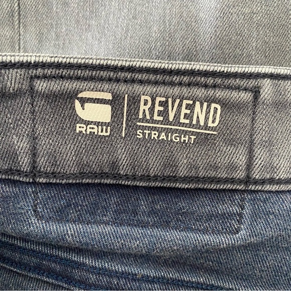 G-STAR Raw Revend Straight Gray Jeans 51011 Men’s Size 32 x 34 - Picture 8 of 12